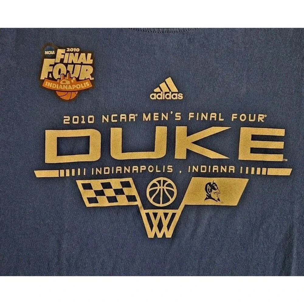 Adidas Mens 2XL Duke Blue Devils 2010 NCAA Mens Final Four T Shirt